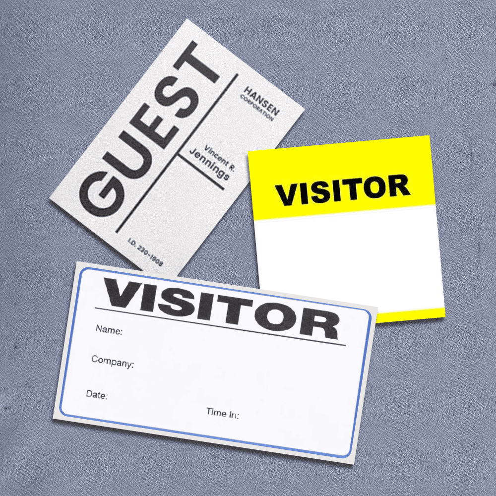 Visitor Pass Stickers