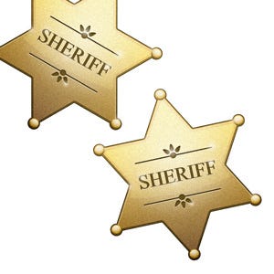 Sheriff Star Labels