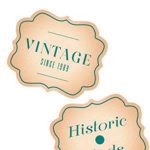 Vintage Frame Labels